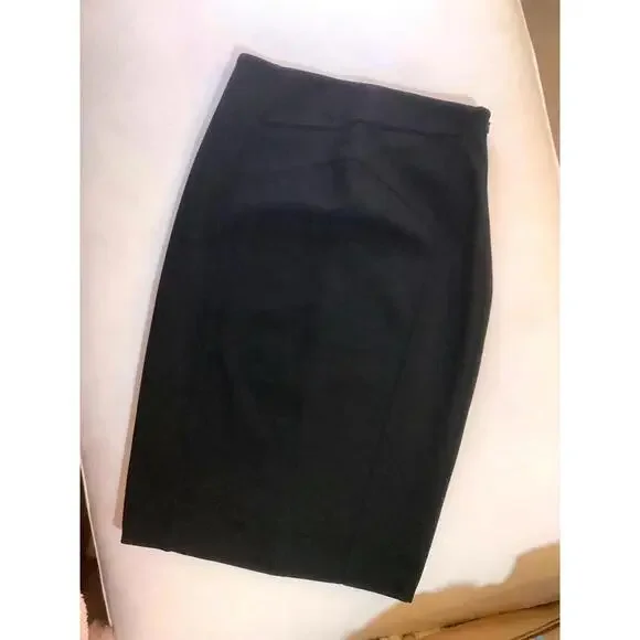 Helmut Lang Black Pencil Straight Skirt Office Party Luxury Designer Stretch XS